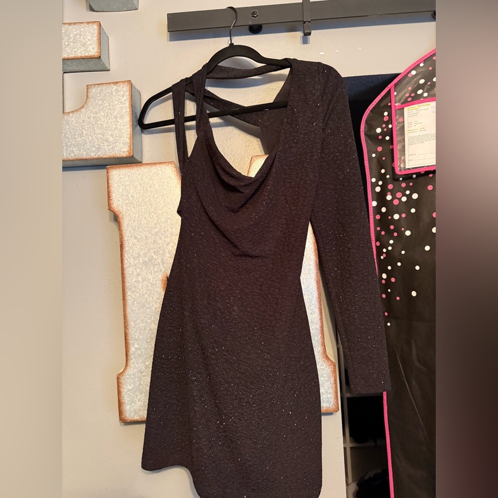 Windsor Black One Shoulder Dress